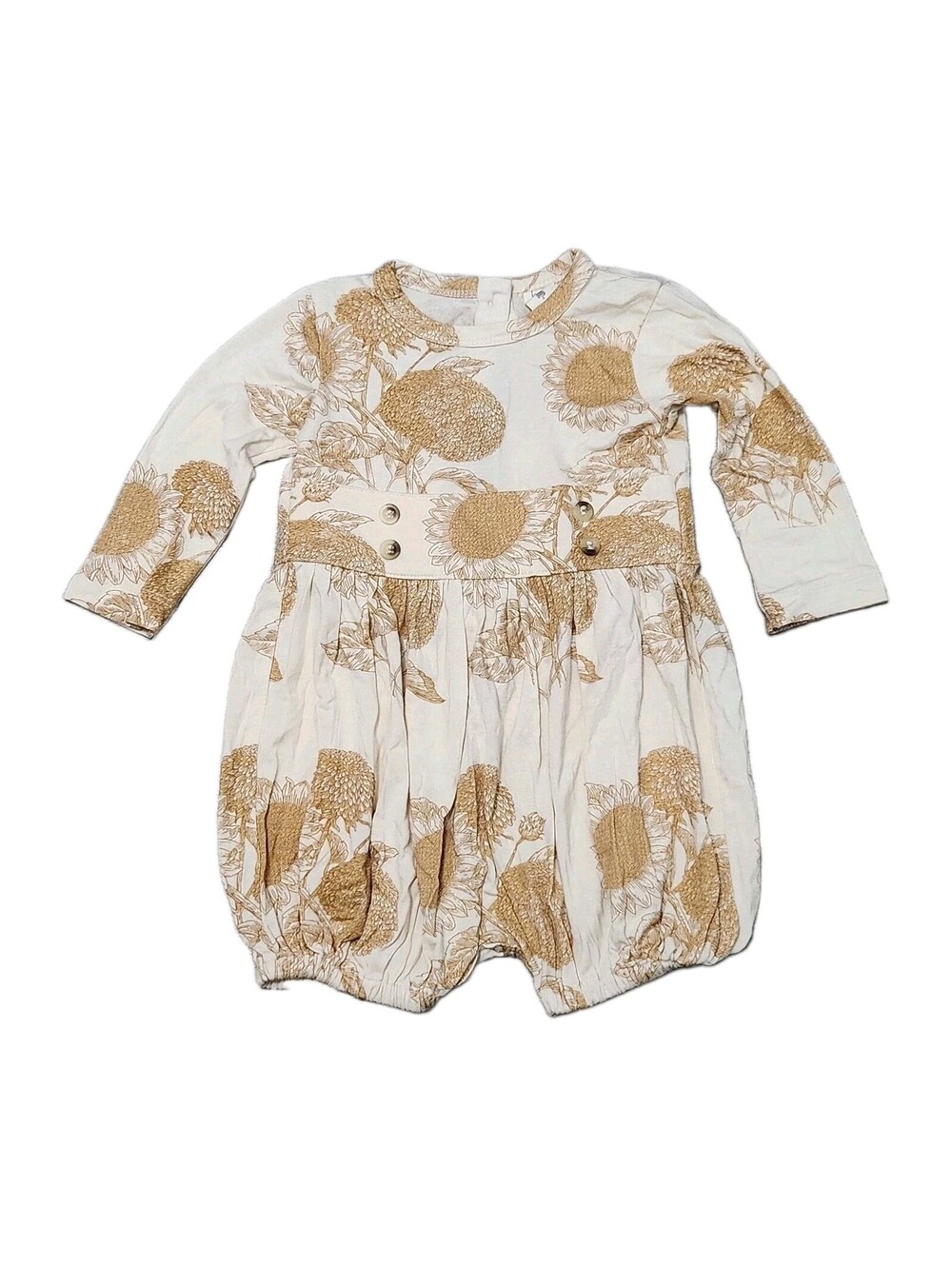 Kate Quinn Bamboo Collection Girls 6-12 Months Fall Sunflower 🌻romper